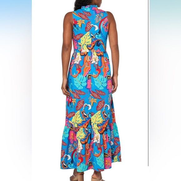 LONDON TIMES | Joelle Maxi Dress Pink Abstract Floral Print | Sz 6 NWT - Picture 6 of 6